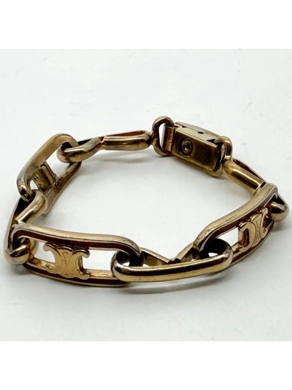 Celine Vintage Bracelet Gold Triomphe Phoebe Philo